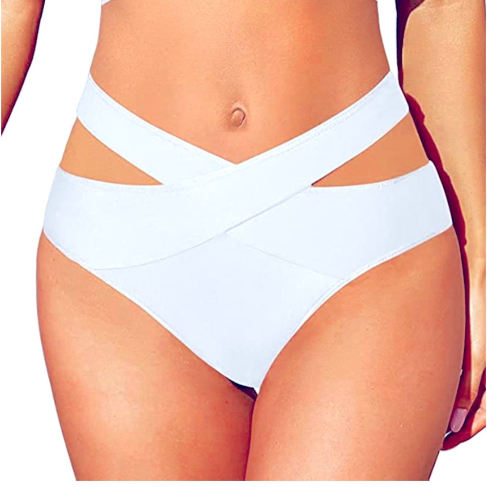 High Waisted cutout bikini bottom NWT.